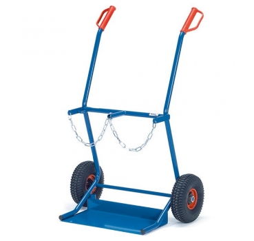 Stahlflaschenkarre, Tragkraft 100 kg, 2 Stahlflaschen à 20 Ltr.