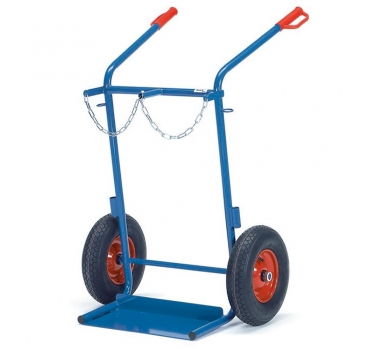 Stahlflaschenkarre 100 kg, für 2 Stahlflaschen à 40 – 50 Liter Inhalt