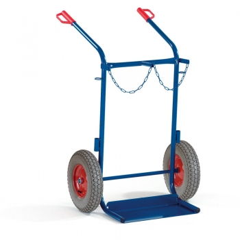 Stahlflaschenkarre, Tragkraft 200 kg, 2 Stahlflaschen à 40-50 Ltr.