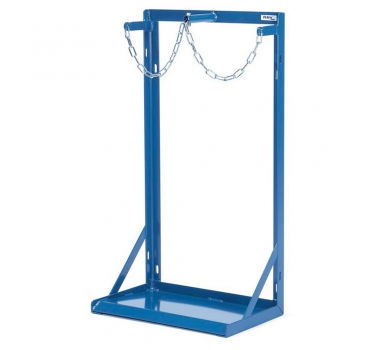 Stahlflaschenständer Flaschenhalterungen mit Kettensicherung, für 2 Flaschen 40 - 50 Liter Inhalt