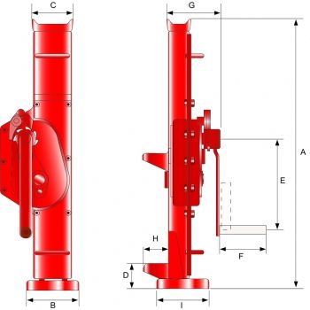 Preview: Stahlwinde, Tragkraft 5t, Hubhöhe 345 mm