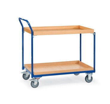 Leichte Tischwagen 300 kg, mit 2 Kästen aus Holz