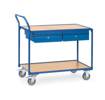 Leichte Tischwagen 300 kg, mit 2 Böden aus Holz