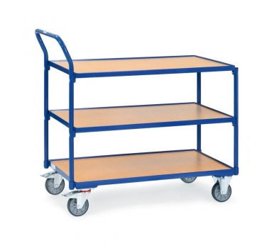 Leichte Tischwagen 300 kg, mit 3 Böden aus Holz