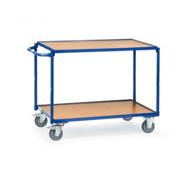 Leichter Tischwagen mit 2 Etagen aus Holz, 300 kg