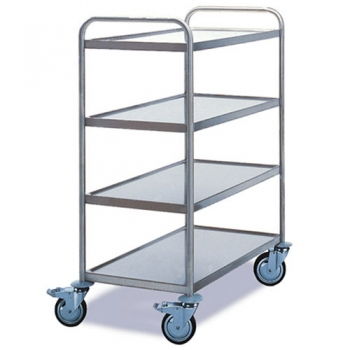 Edelstahl-Tischwagen, 4 Etagen, Tragkraft 120 kg