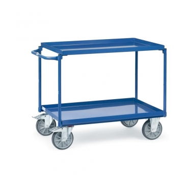 Tischwagen mit Wannen 400 kg, mit 2 Böden aus Blechwannen