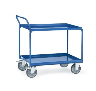 Tischwagen mit Wannen 400 kg, mit 2 Böden aus Blechwannen