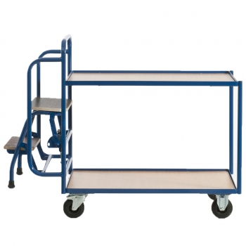 Preview: Tischwagen mit 2 Trittstufen Ansicht 1