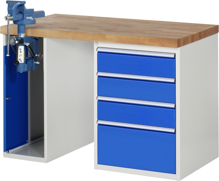 Werkbank 7510A2, B1250xT700xH890mm, 4xSchublade-TA, 1xSSKL