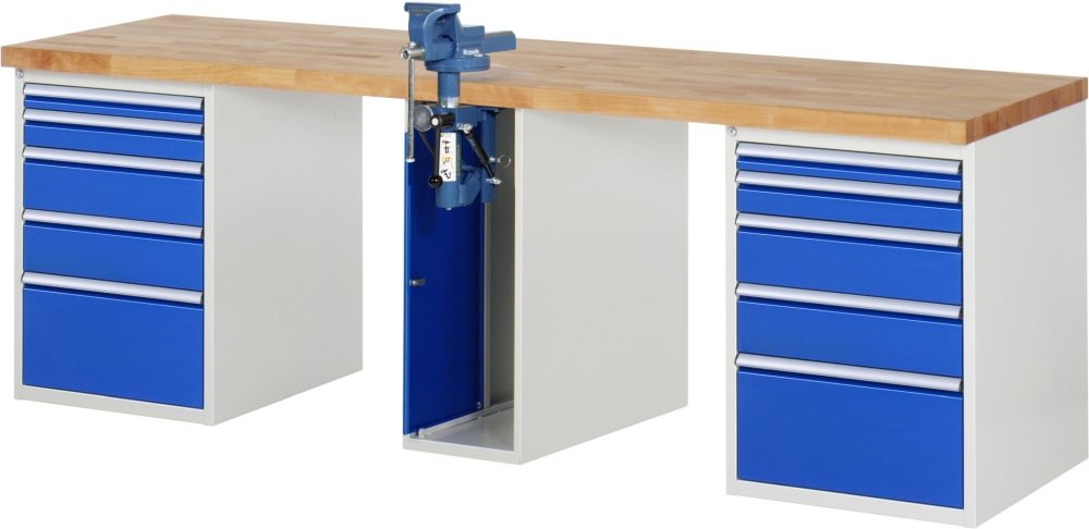 Werkbank 7511A0, B2500xT700xH890mm, 10xSchublade-TA, 1xSSKL