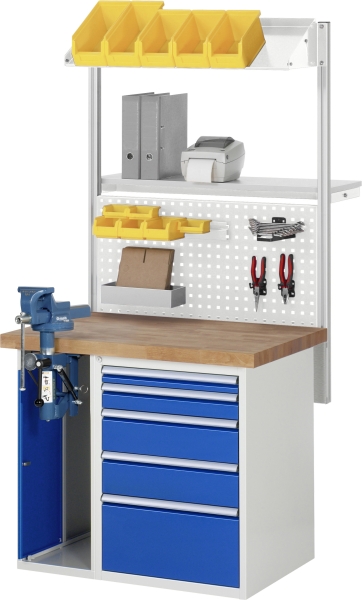 Werkbank 7511A2, B1000xT700xH890mm, 5xSchublade-TA, 1xSSKL