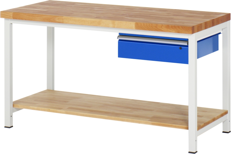 Werkbank höhenverstellbar 8001A7, B1500xT700xH840-1040mm, 1xSchublade-TA