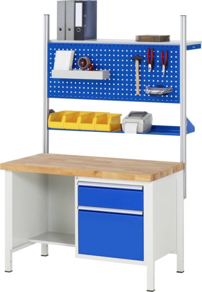 Werkbank höhenverstellbar 8159A1, B1250xT700xH840-1040mm, 3xSchublade-TA
