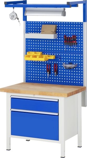 Werkbank höhenverstellbar 8227A2, B1000xT700xH840-1040mm, 3xSchublade-TA