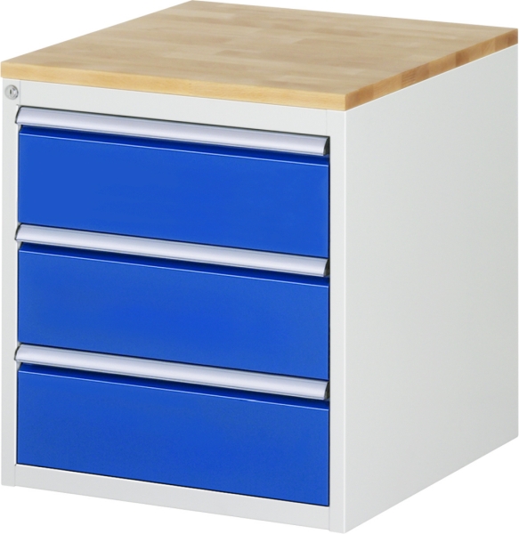 Schubladenschrank L3.0, B580xT650xH645mm, B-Top-25mm, 3xSchublade-TA