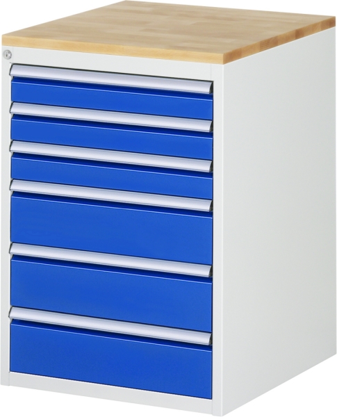 Schubladenschrank L5.9, B580xT650xH825mm, B-Top-25mm, 6xSchublade-TA