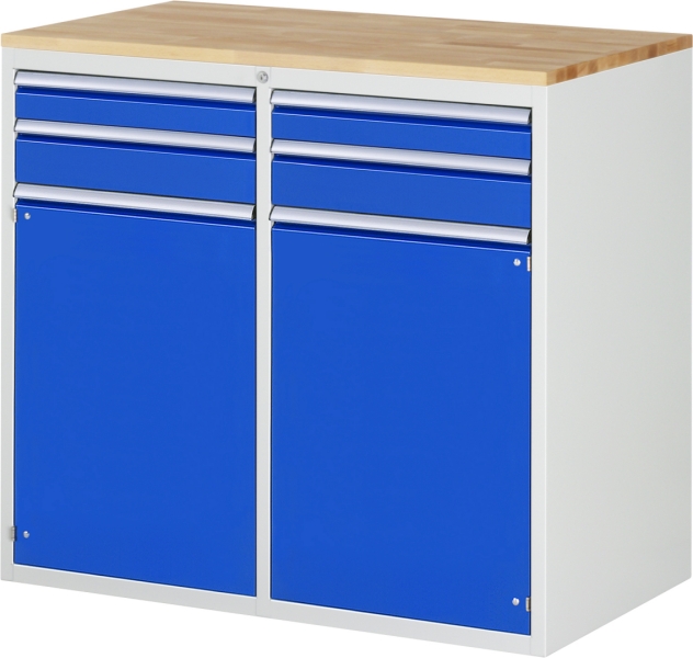Schubladenschrank LL7.12.12, B1145xT650xH1035mm, B-Top-25mm,4xSchublade-TA,2xTür