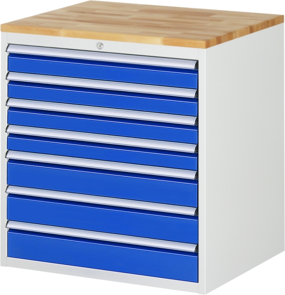 Schubladenschrank XL5.17, B770xT650xH825mm, B-Top-25mm, 7xSchublade-TA