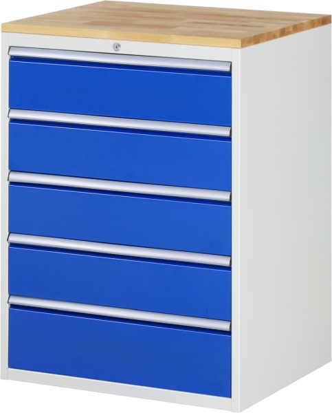 Schubladenschrank XL7.5, B770xT650xH1035mm, B-Top-25mm, 5xSchublade-TA