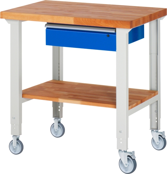 Fahrbare Werkbank (höhenverstellbar) 7001A7, B1000xT700xH950-1000mm | 2BR-2LR