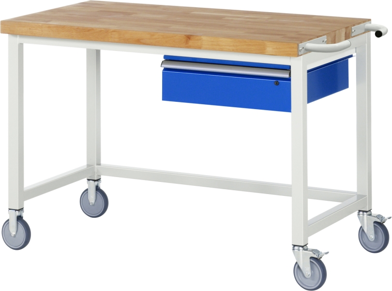 Fahrbare Werkbank 8001, B1250xT700xH880mm, 1xSchublade-TA
