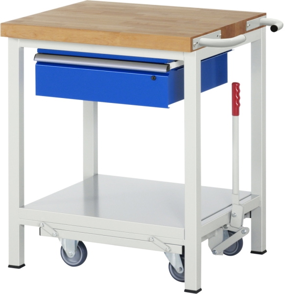 Werkbank mit Fahrgestell 8001, B750xT700xH880mm, 1xSchublade-TA