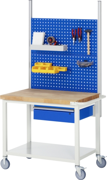 Fahrbare Werkbank 8001, B750xT700xH880mm, Ablageboden-MT, 1xSchublade-TA