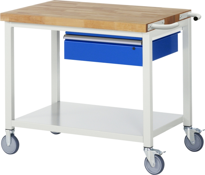 Fahrbare Werkbank 8001, B1000xT700xH880mm, Ablageboden-MT, 1xSchublade-TA