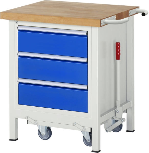 Werkbank mit Fahrgestell 8157, B750xT700xH880mm, 3xSchublade-TA