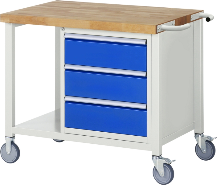 Fahrbare Werkbank 8157, B1000xT700xH880mm, 3xSchublade-TA