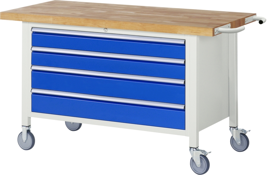 Fahrbare Werkbank 8362, B1500xT700xH880mm, 4xSchublade-TA