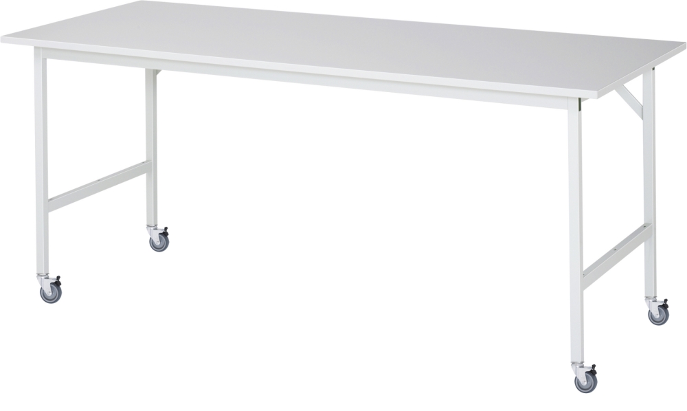 Fahrbarer Arbeitstisch Jerry (4 LR), B2000xT800xH900mm, M-Platte-22mm