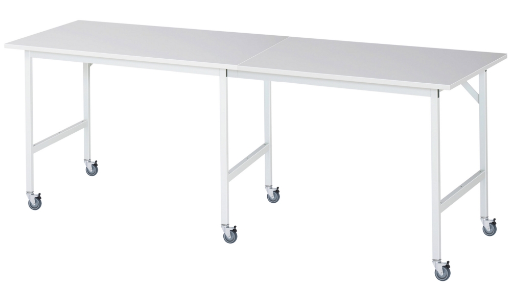 Fahrbarer Arbeitstisch Jerry (6 LR), B2500xT800xH900mm, M-Platte-22mm