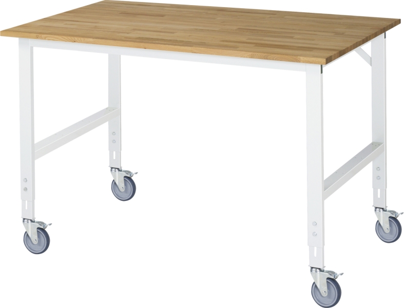 Fahrbarer Arbeitstisch (HV) Tom (4 LR), B1500xT1000xH910-1230mm, B-Platte-25mm