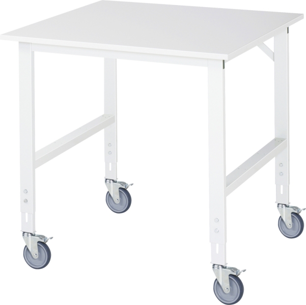 Fahrbarer Arbeitstisch (HV) Tom (4 LR), B1000xT1000xH910-1230mm, M-Platte-22mm