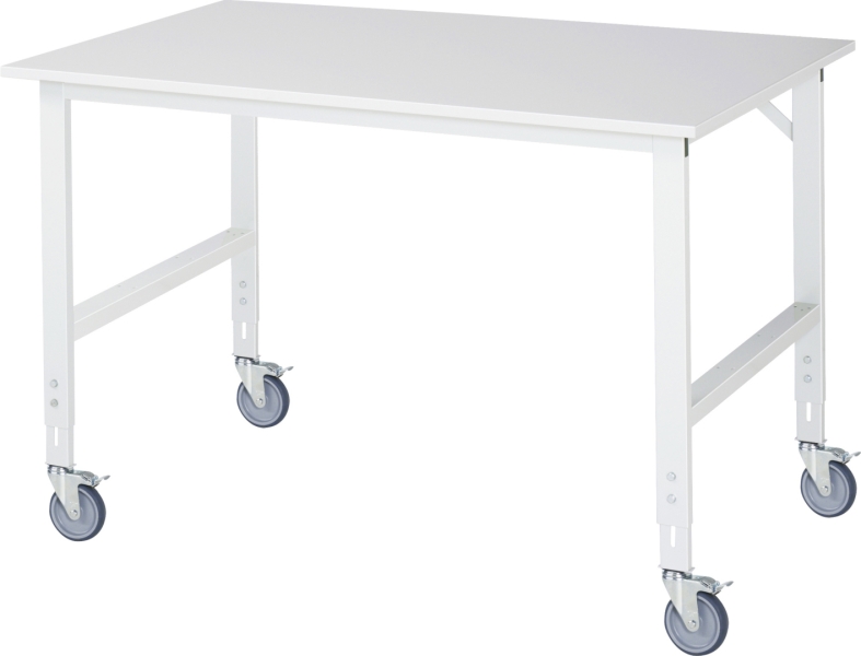 Fahrbarer Arbeitstisch (HV) Tom (4 LR), B1500xT1000xH910-1230mm, M-Platte-22mm