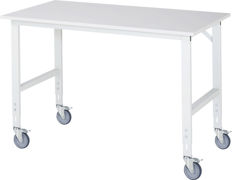 Fahrbarer Arbeitstisch (HV) Tom (4 LR), B1500xT800xH910-1230mm, M-Platte-22mm