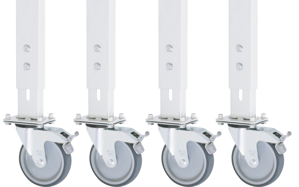 Fahrbarer Arbeitstisch (HV) Tom (4 LR), B2000xT800xH910-1230mm, M-Platte-22mm