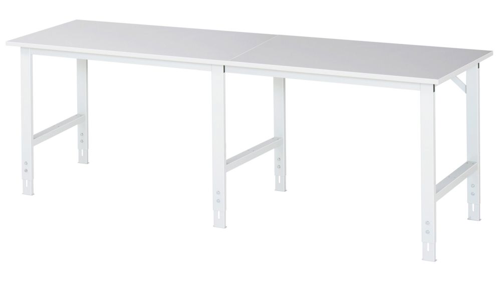 Arbeitstisch Tom höhenverstellbar, B2500xT800xH760-1080mm, M-Platte-22mm