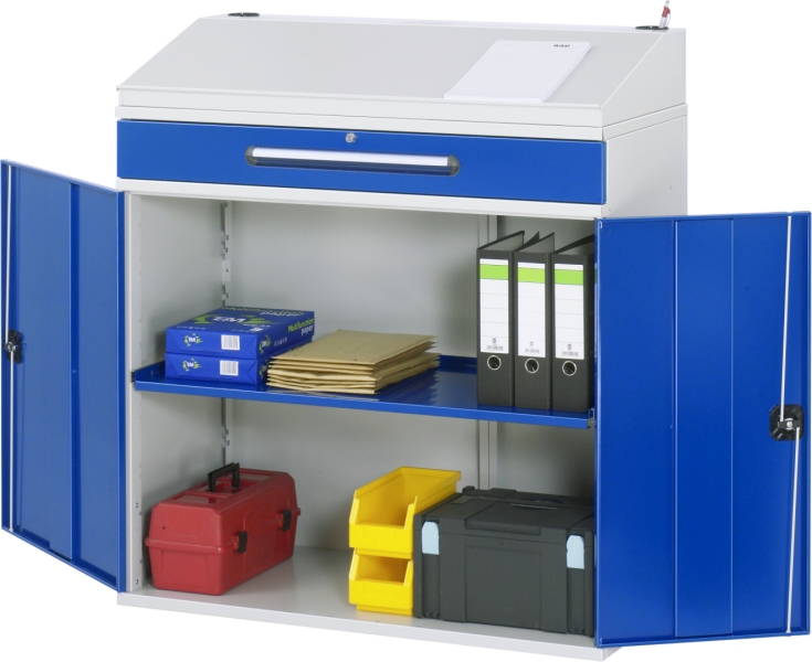 Beistellschrank Stehpult 02, B1100xT520xH1110/1220mm, stationär