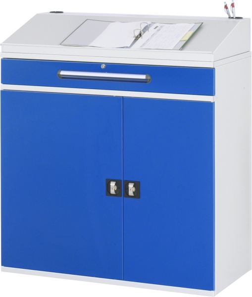 Beistellschrank Stehpult 02, B1100xT520xH1110/1220mm, stationär