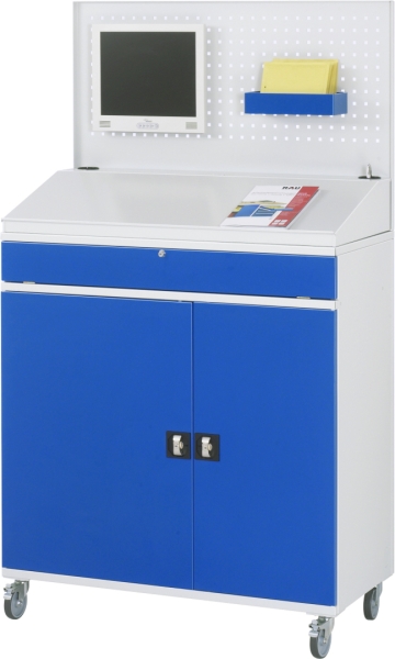 Computer-Schrank 61T, B1100xT520xH1895mm, mobil