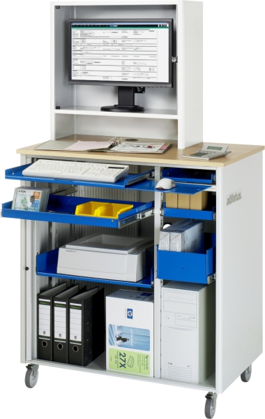 Computer-Station 2665, B1030xT660xH1850mm, mobil