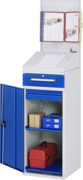 Beistellschrank Stehpult 04, B450xT520xH1110/1220/1770mm, stationär