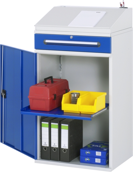 Beistellschrank Stehpult 02, B650xT520xH1110/1220mm, stationär