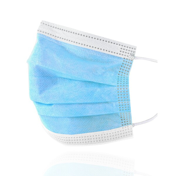 50 Stück Gesichts-/Atemschutzmaske 3-lagig mit Ohrschlaufen
