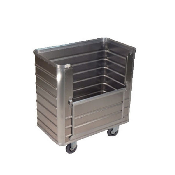 Transportwagen aus Leichtmetall mit abklappbarer Längswand