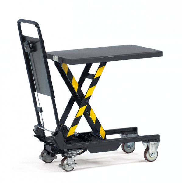 Hubtischwagen 150 kg, Rohrschiebebügel anklappbar