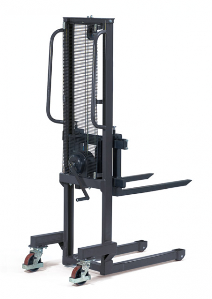 Handwinden-Stapler, Tragl. 250-500 kg, Hub 90-1560 mm, LxB 1350x725 mm
